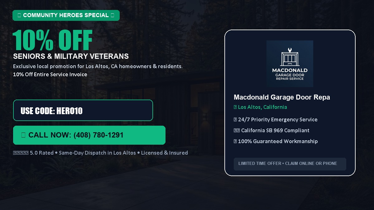 10% OFF Senior Citizens (65+) & Military / Veteran Community Discount in Los Altos, CA