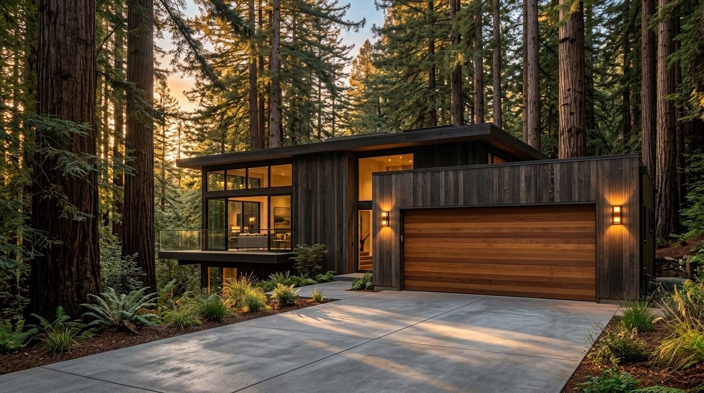 Macdonald Garage Door Repair Service Exterior Closed Garage Door at Twilight